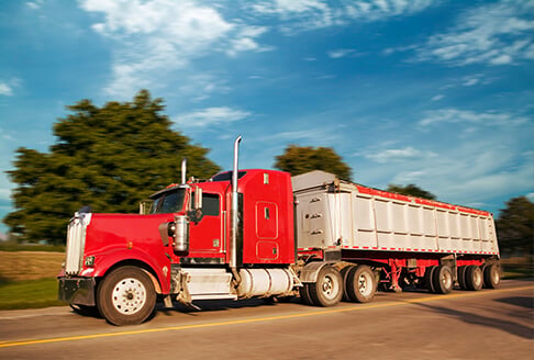 Used Red Semi Truck